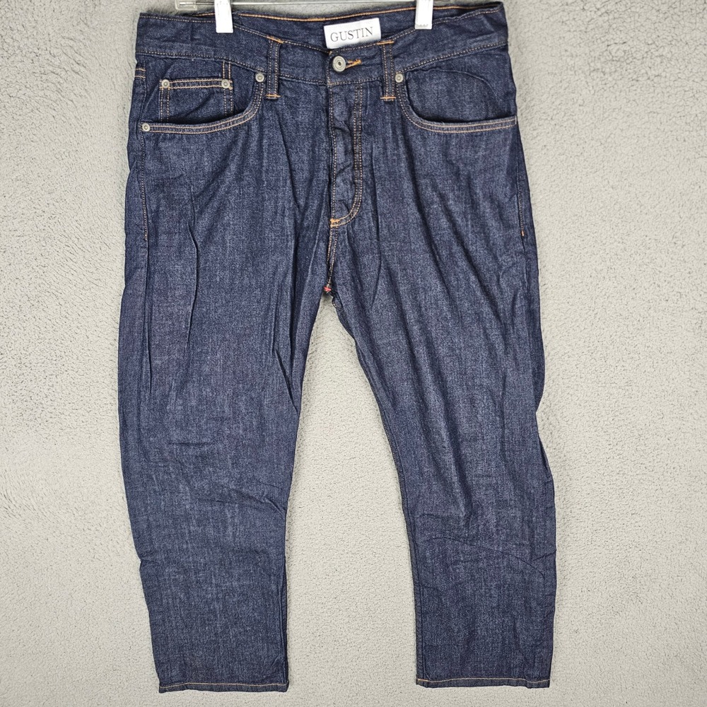 Gustin Jeans Mens 34 Blue Straight Raw Selvedge Denim Made in USA California